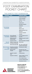 ADA Foot Examination Pocket Chart, 3rd Edition