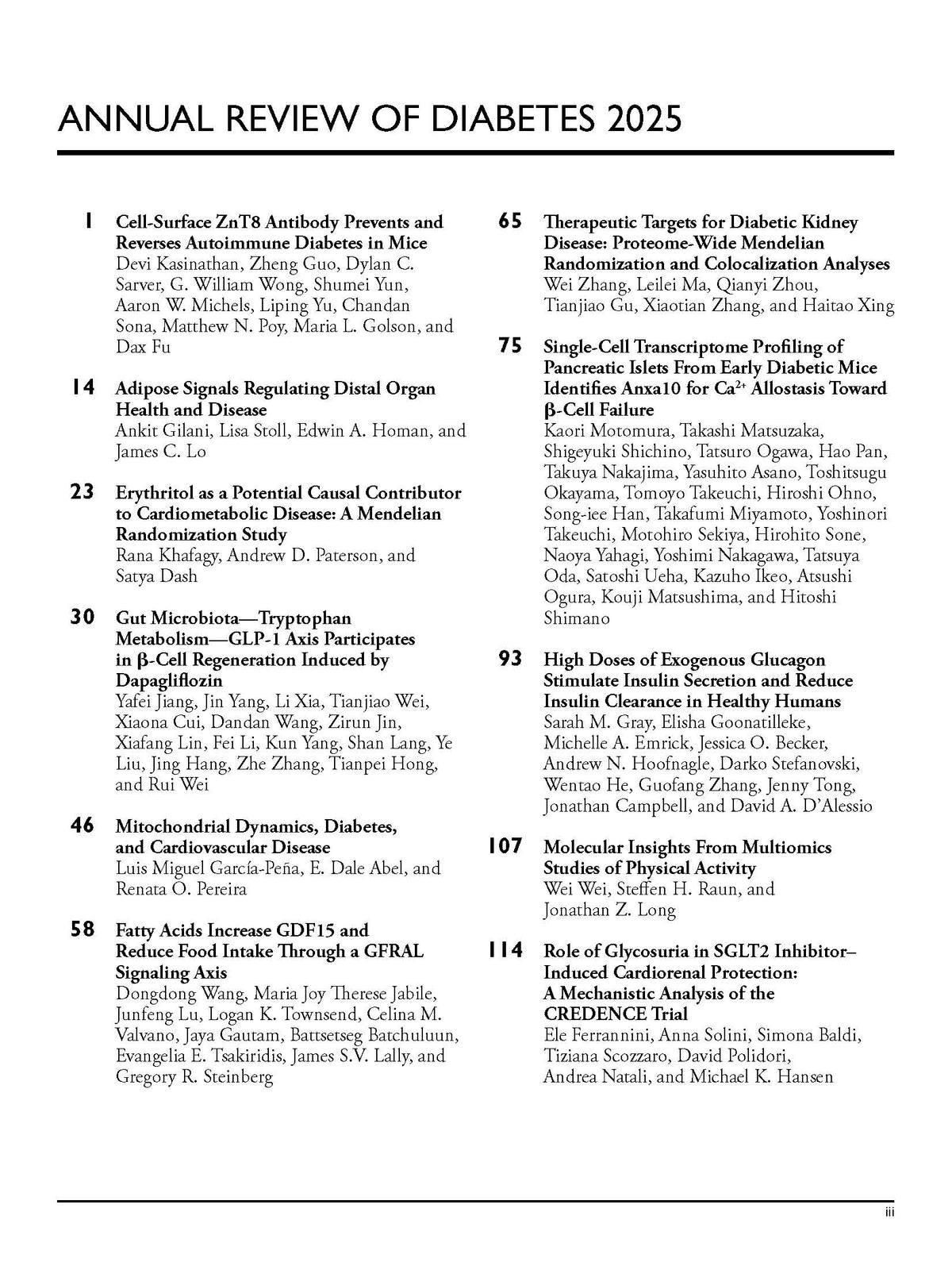 Annual Review of Diabetes 2025