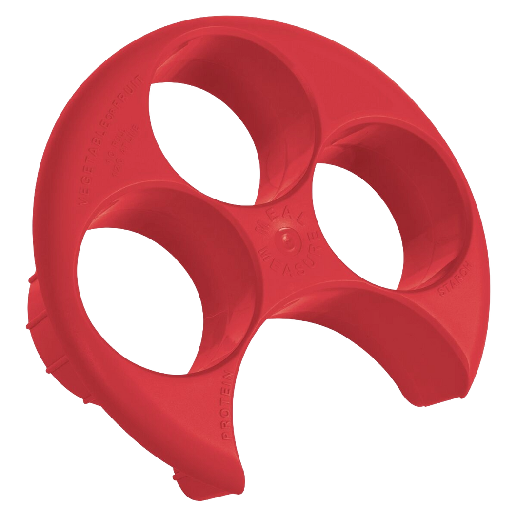 Meal Measure, Portion Control Plate Red