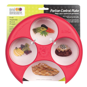 Meal Measure, Portion Control Plate Red