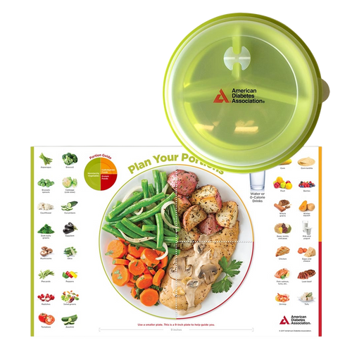 SET: Diabetes Placemat Sample Pack & ADA Portion Control Plate