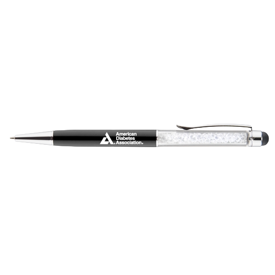 Shimmer Stylus Ballpoint Pen- Black