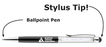 Load image into Gallery viewer, Shimmer Stylus Ballpoint Pen- Black