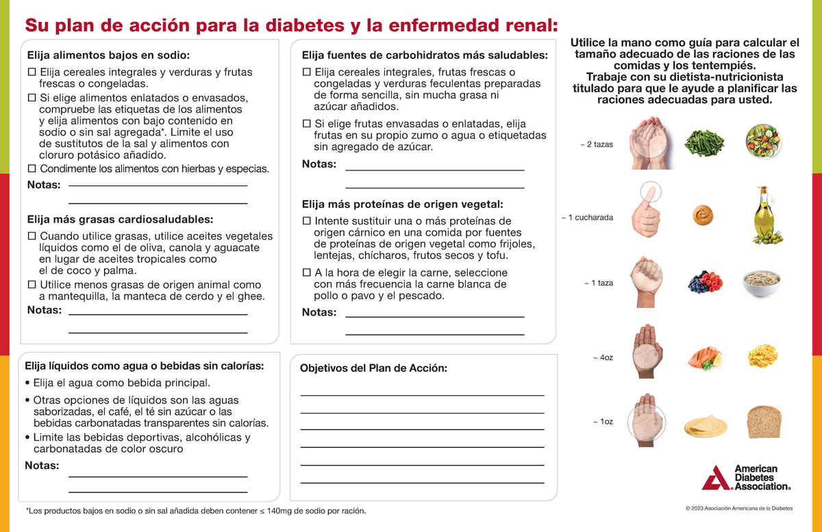 El Planificador de Comidas Para la Diabetes y los Riñones (25Pkg)