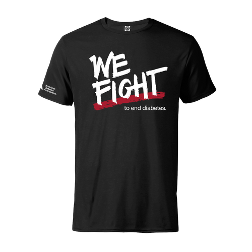 American Diabetes Association We Fight T-Shirt Black