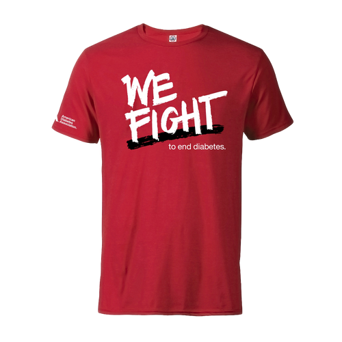 American Diabetes Association We Fight T-Shirt Red