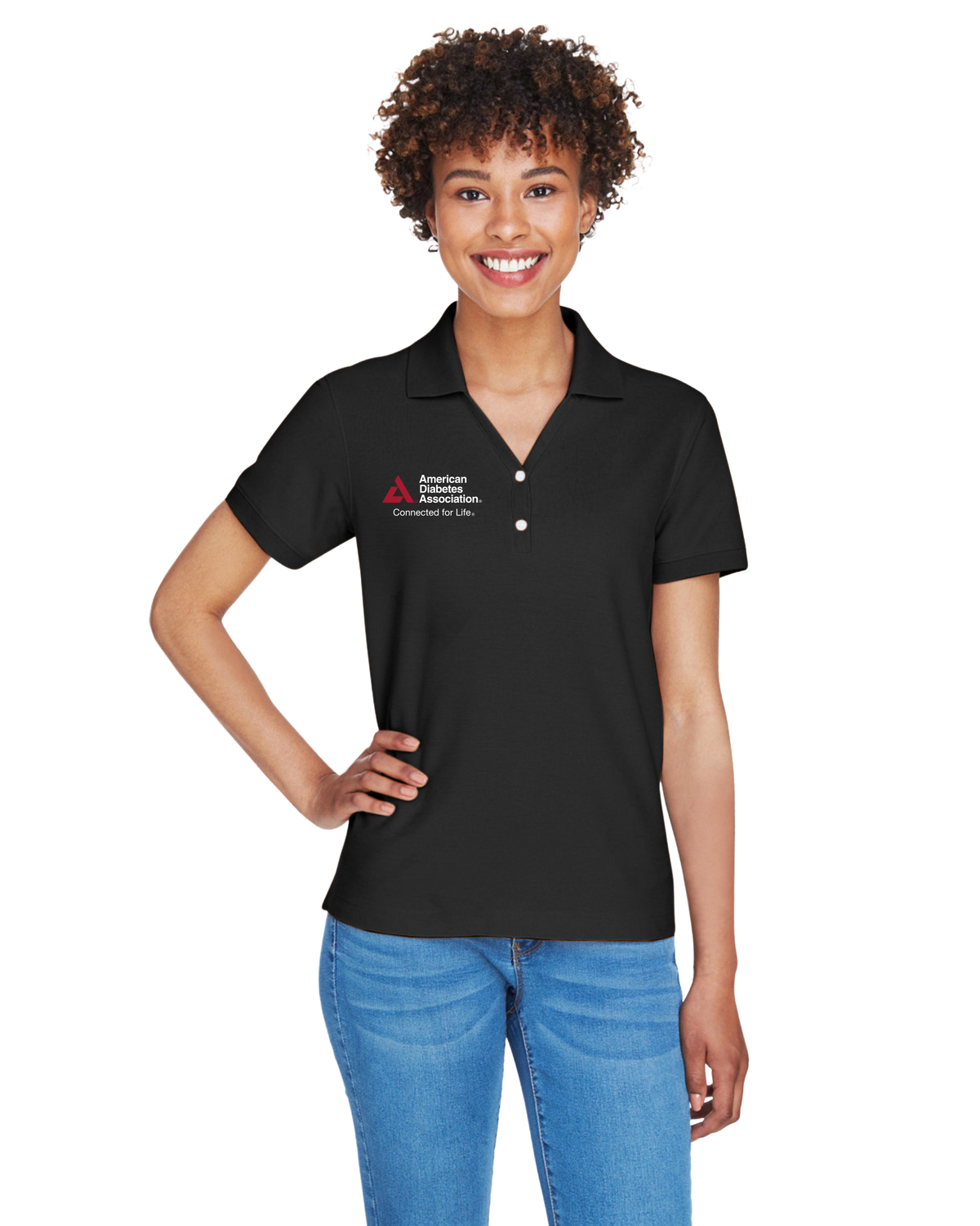 Women's Polo- Black