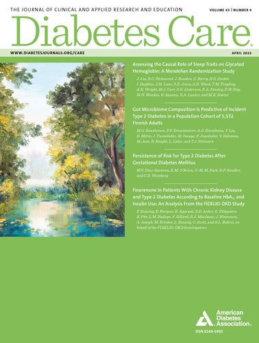 Diabetes Care, Volume 45, Issue 4, April 2022