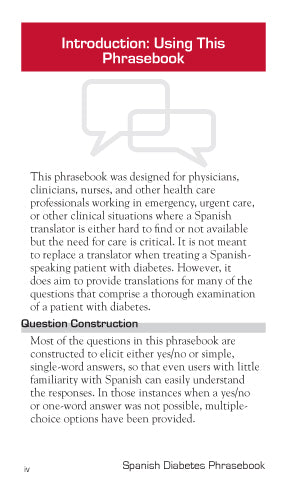 Spanish Diabetes Phrasebook