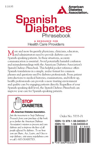 Spanish Diabetes Phrasebook