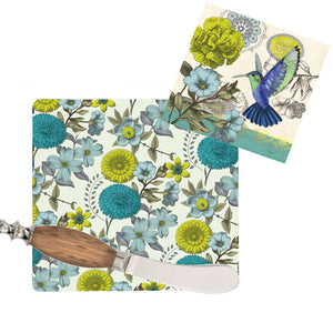 Gift of Hope: Blue Hummingbird Cutting Board Gift Set